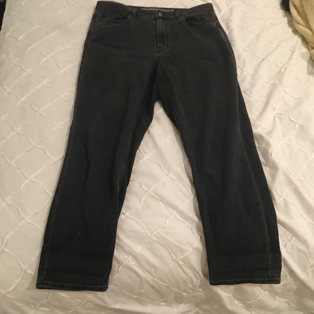 Black American Eagle Mom Jeans
